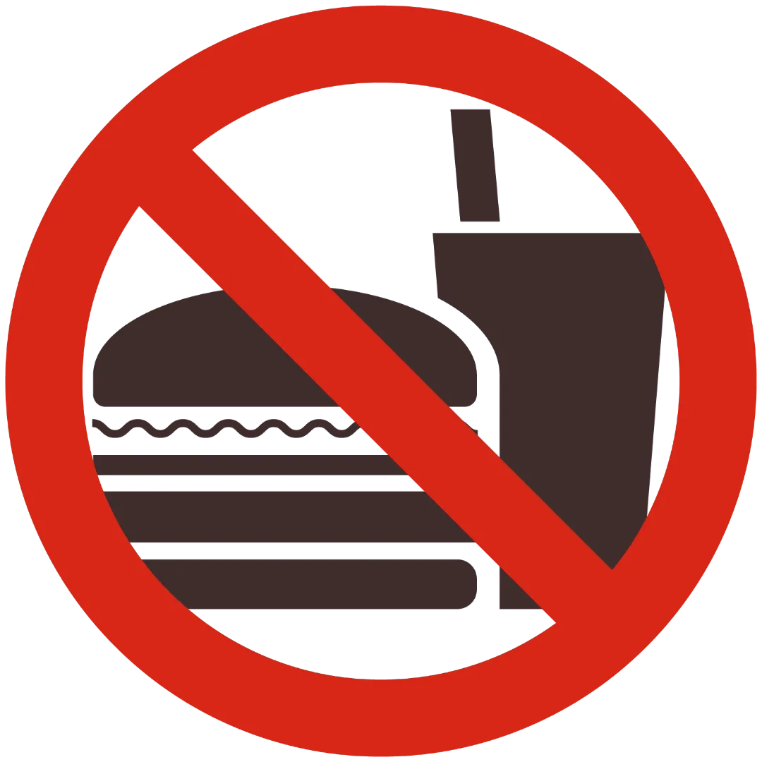 指定場所以外の飲食禁止