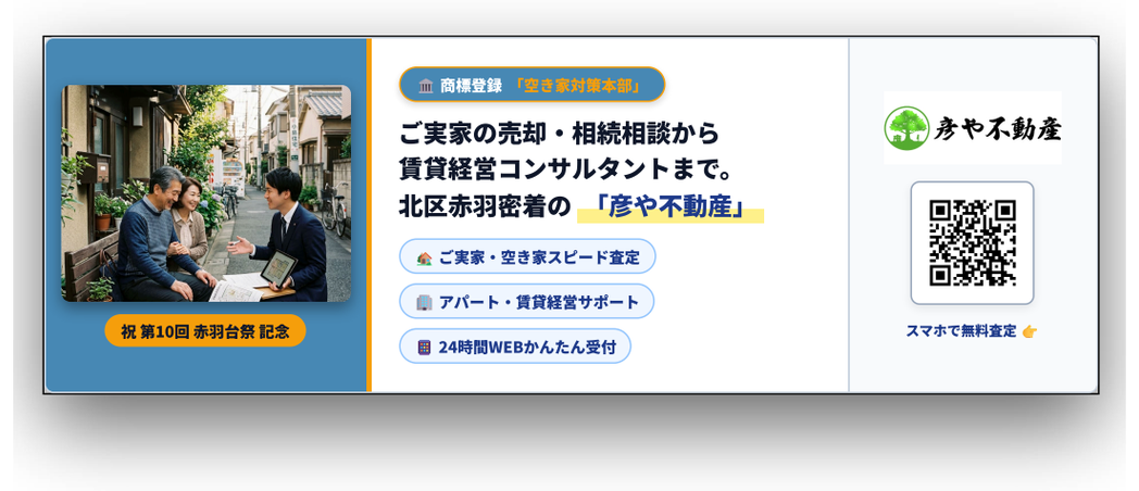 株式会社彦や不動産の広告